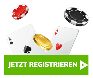 Ass Spielkarten mit bunten Casino Chips